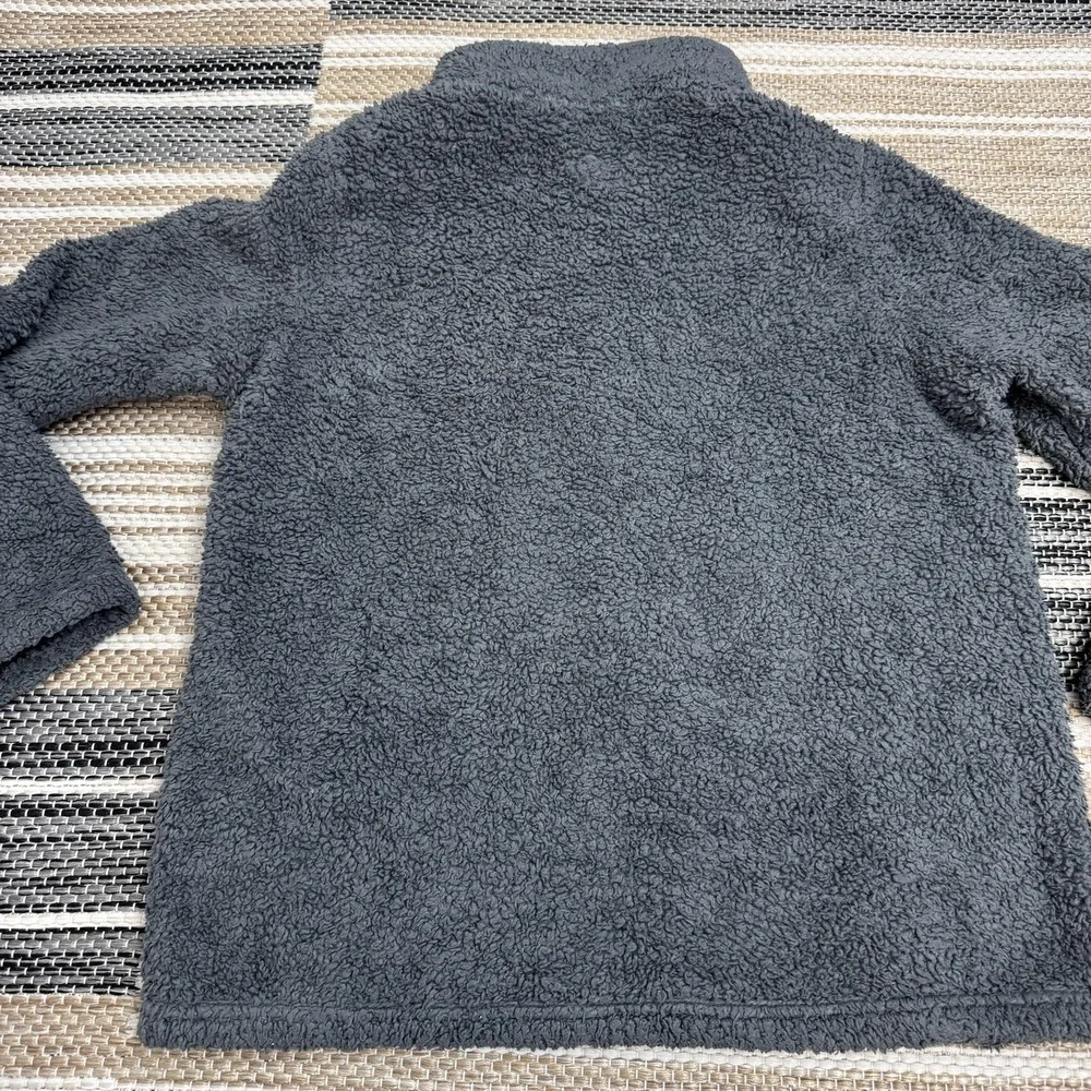 Patagonia Pullover Youth Medium Gray Los Gatos 1/4‎ Zip Fleece Sherpa High Pile